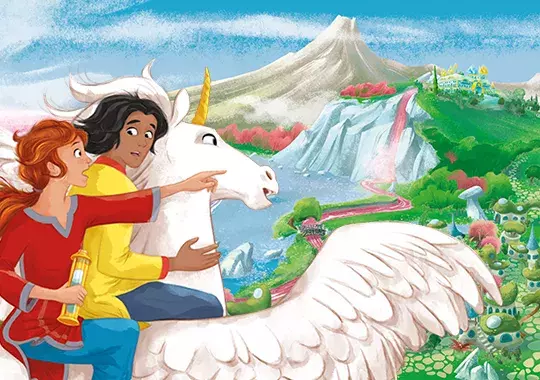 Arambolien von oben Elea, Ravi auf Einhorn